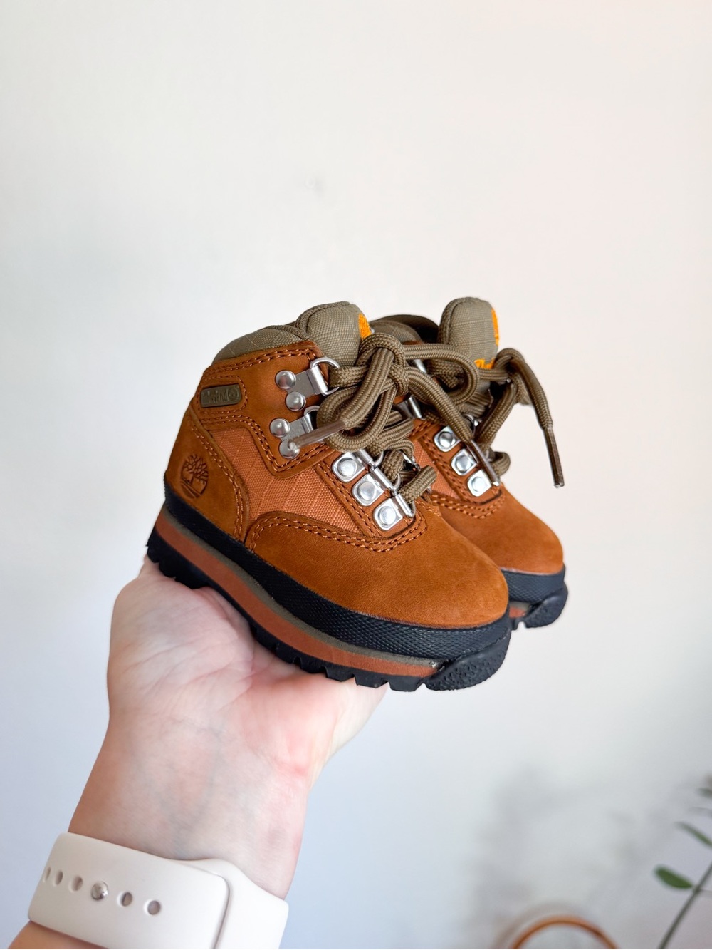 Timberland toddler leather lace up boots